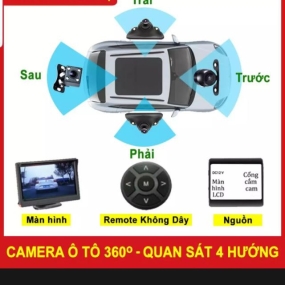 CAMERA Ô TÔ 360 QUAN SÁT 4 HƯỚNG